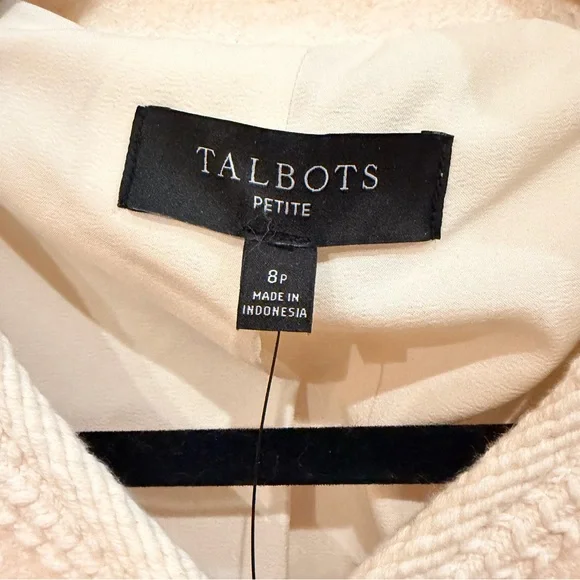 Talbots Berkshire Wool Blend
Crop Blazer Jacket Cream Women 8P NWT - Picture 10 of 13